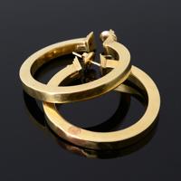 Pair of 18K Gold Hoop Estate Earrings - Sold for $1,408 on 10-26-2024 (Lot 174).jpg